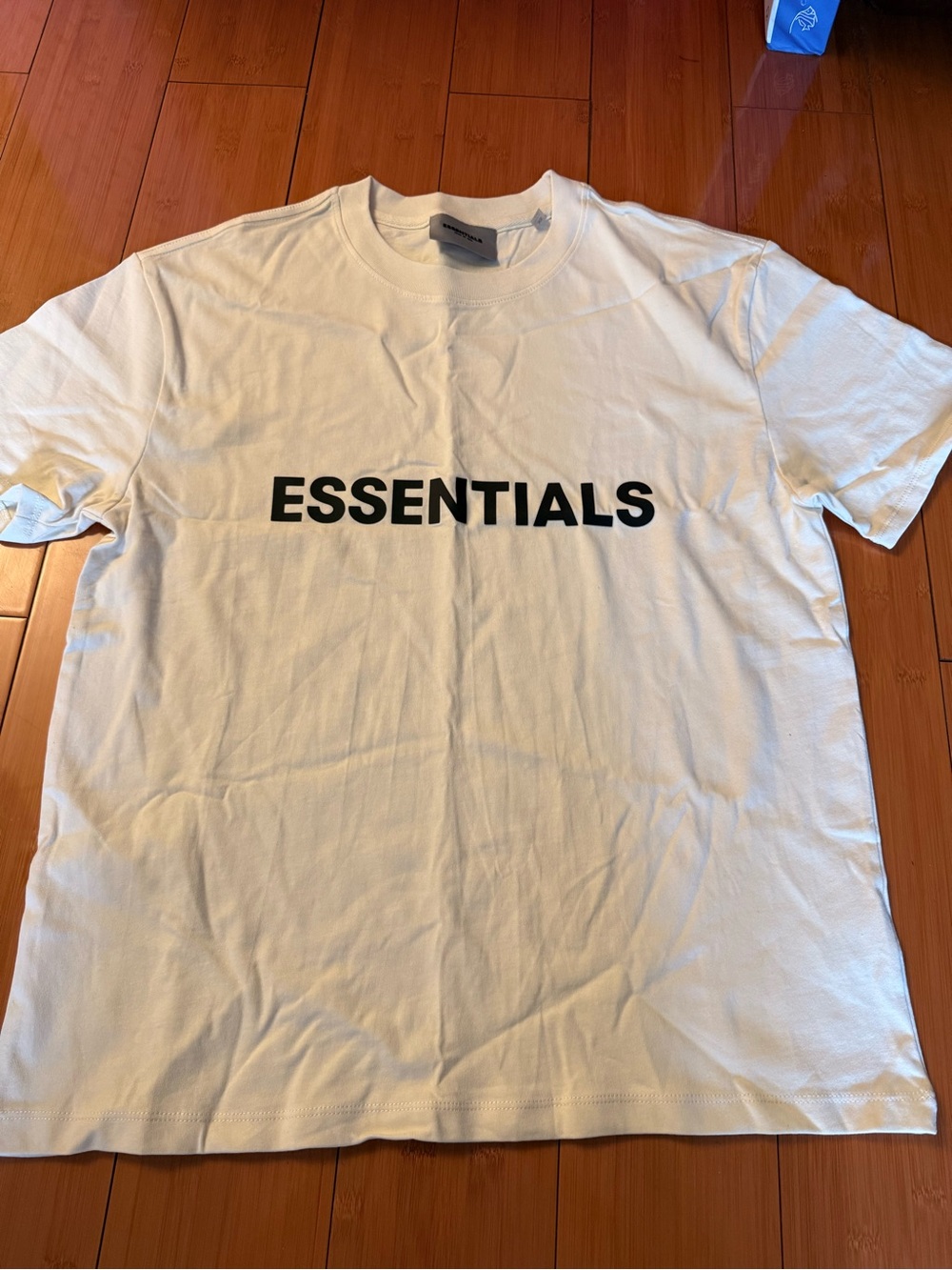 Essentials White Tee with Black Logo